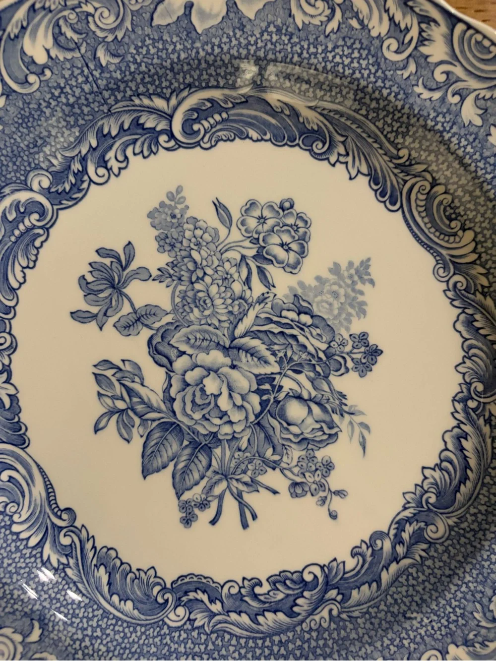 Spode Blue Room Byron Groups Transferware Dinner Plate England 10.5”